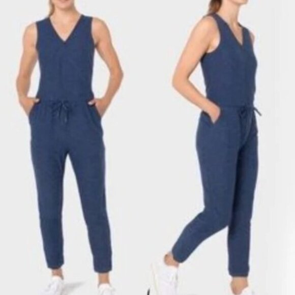 NEW KYODAN NAVY SLEEVELESS JUMPSUIT - Picture 1 of 10